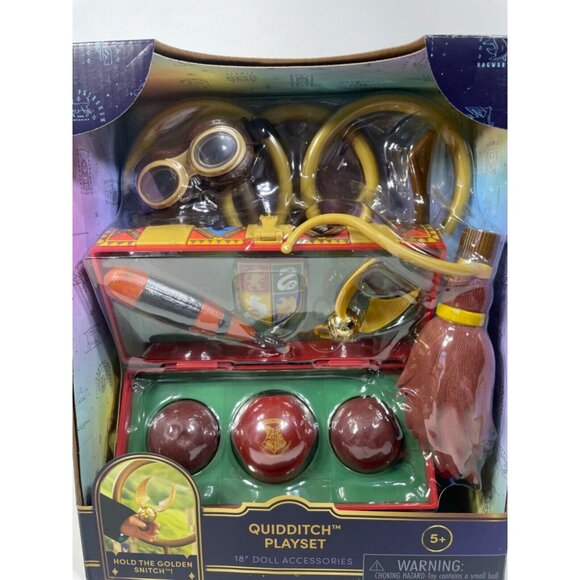 Harry Potter Quidditch Sports Accessories With Golden Snitch Set For 18" Dolls - Picture 5 of 11
